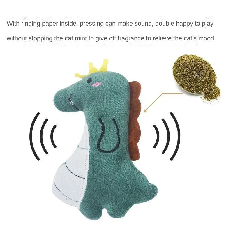 Cat Plush Toy with Catnip Mint & Squeaker – Fun Playtime for Cats