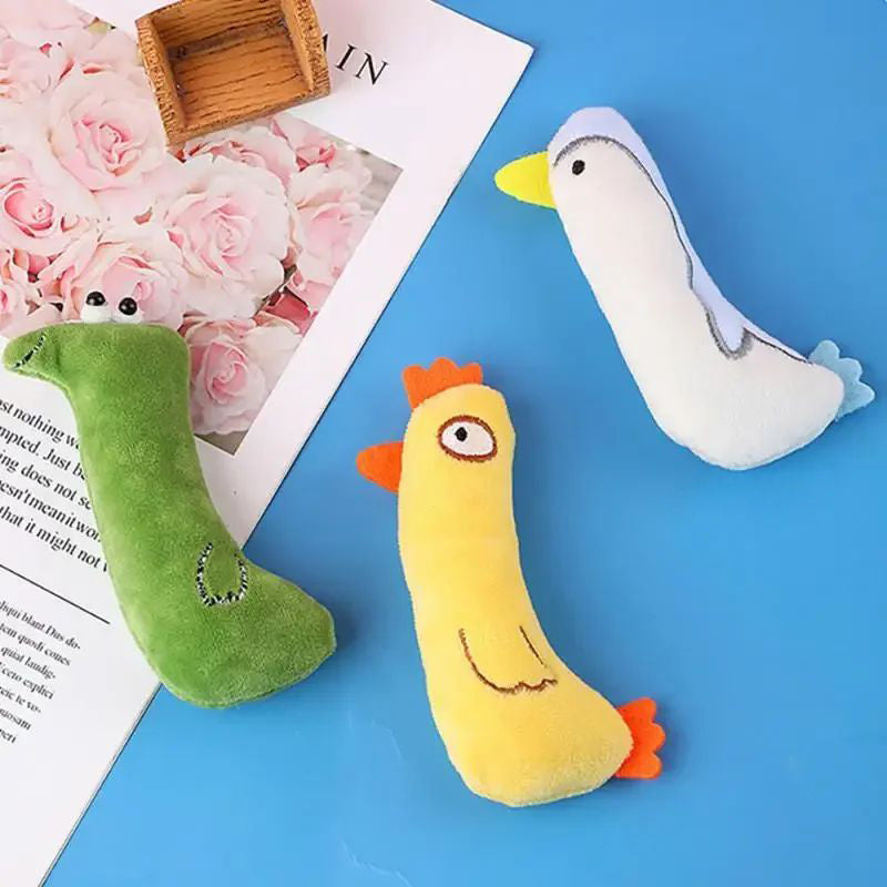 Cat Plush Toy with Catnip Mint & Squeaker – Fun Playtime for Cats