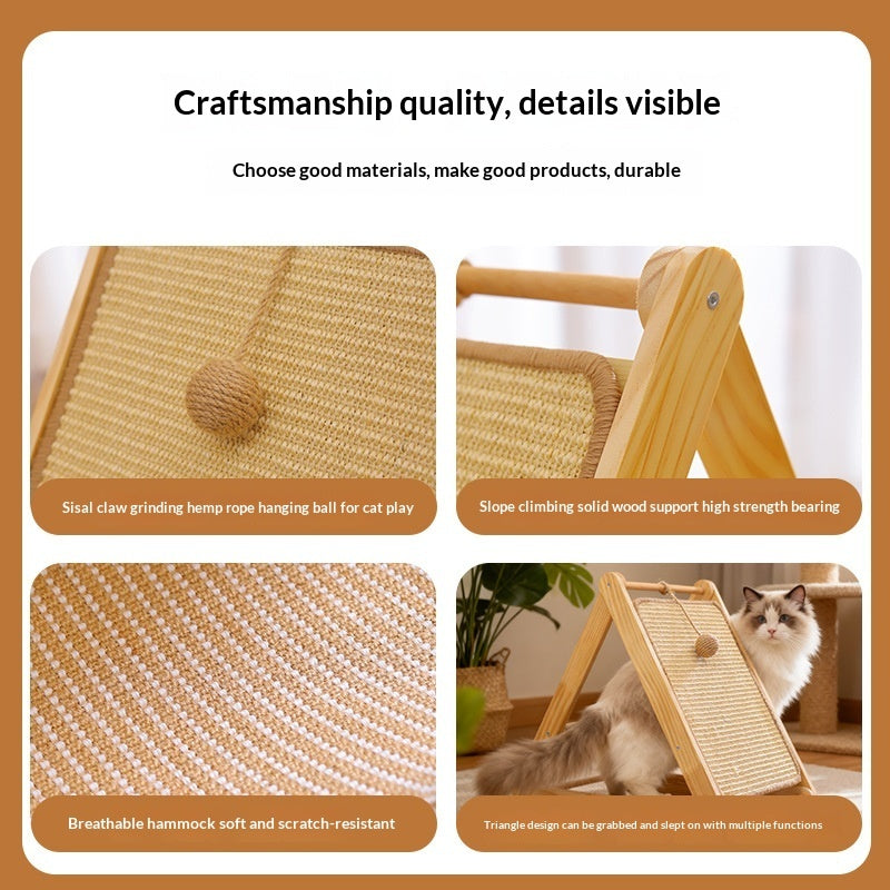 Premium Pine Wood Cat Tree – Scratch, Play & Relax in One Stylish Tower